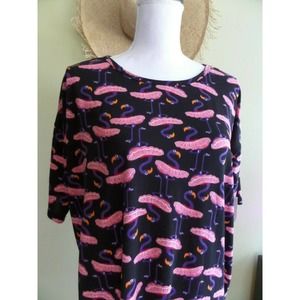 NWT LuLaRoe IRMA Flamingo Tunic Top Shirt size XS